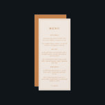 Boda Mínimo Rústico Elegante Floral | Menú<br><div class="desc">La elegante y rústica colección de bodas del Delicate Bloom Paperie incluye ramos de flores de otoño y sorprendentes colores con temática de otoño. Personalice este menú boda con sus entrantes,  platos principales y postres.</div>