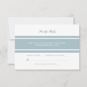 Boda moderna azul de huevo de pato RSVP