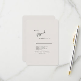 Boda moderna beige RSVP Rounding
