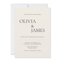 Boda moderna elegante minimalista de marfil negro