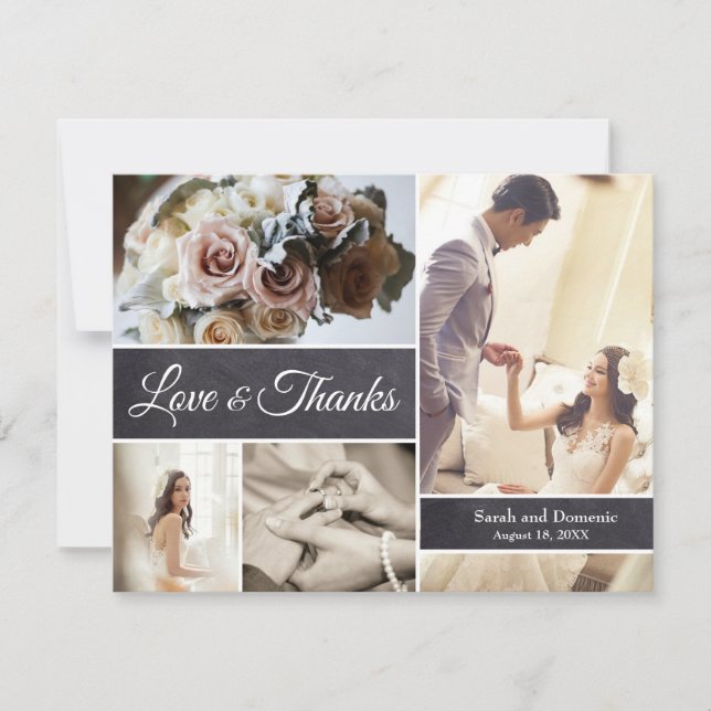 Boda moderno | Colección de fotos en pizarra (Anverso)