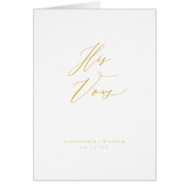 Boda moderno de caligrafía de oro vota carta de li