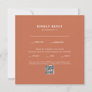 Boda moderno de Terracota Square QR Código RSVP