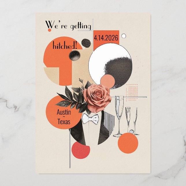 boda moderno del siglo XIX, invitación al Relieve  (Anverso)