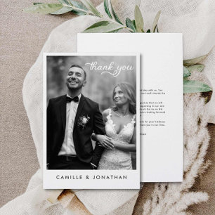 Boda moderno Foto - tarjeta de agradecimiento