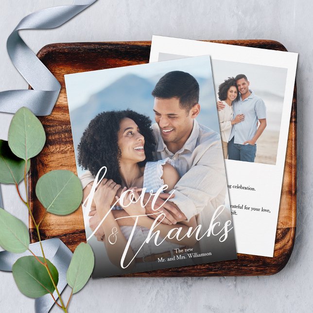 Boda moderno Foto Tarjetas de agradecimiento (Subido por el creador)