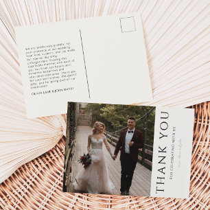 Boda moderno Gracias Tarjeta Post