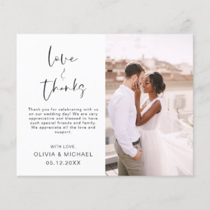Boda Moderno Minimalista Tarjetas de agradecimient