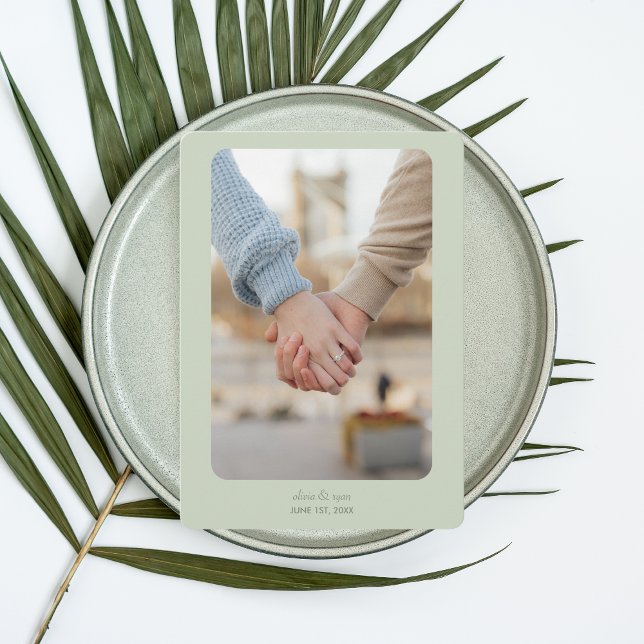 Boda moderno | Reserva la fecha | Salvia claro (Subido por el creador)