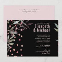 Boda moderno rosa verde