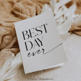 Boda moderno y brillante gracias tarjeta plegada