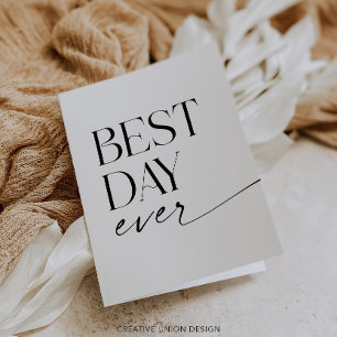 Boda moderno y brillante gracias tarjeta plegada