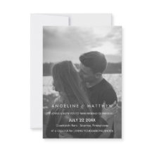 Boda moderno y mínimo Invitación a la fotografía