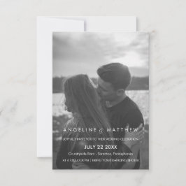 Boda moderno y mínimo Invitación a la fotografía