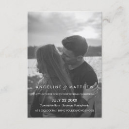 Boda moderno y mínimo Invitación a la fotografía