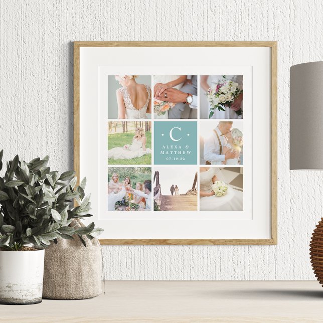 Boda Monograma 8 Impresión de Collage de fotos (Subido por el creador)