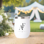 Boda Monograma Elegante Minimalista simple<br><div class="desc">Un sencillo diseño de monograma boda con tipografía tradicional clásica en negro en un estilo elegante. El texto se puede personalizar fácilmente con sus nombres para el diseño perfectamente personalizado!</div>
