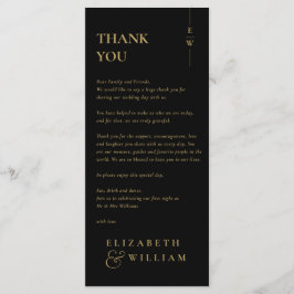 Boda Monograma Oro Negro Gracias Colocar Tarjeta