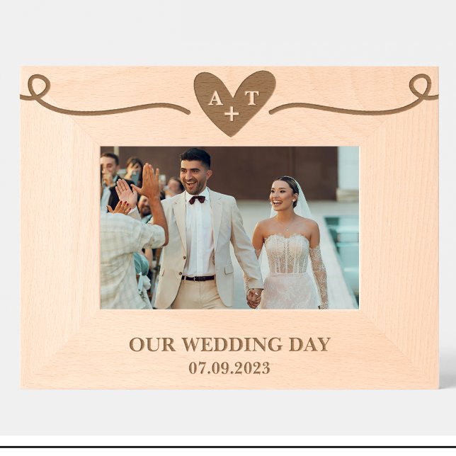Boda Monograma Personalizado Marcos de madera (Subido por el creador)