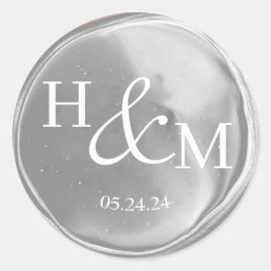 Boda Monogramada con Sello de Cera Simple y Elegan