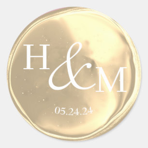 Boda Monogramada con Sello de Cera Simple y Elegan