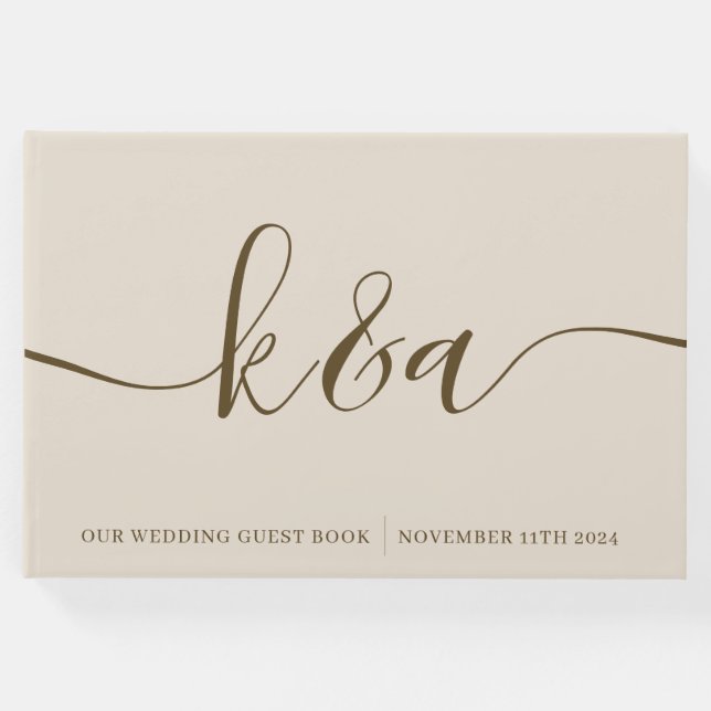 Boda Monogramado Libro de invitados (Anverso)