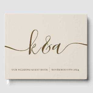 Boda Monogramado Libro de invitados