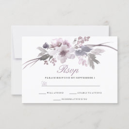 Boda Morada Floral de Invierno RSVP