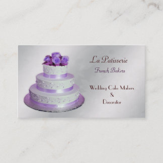 boda morado plateado Cake Fabrica tarjetas de nego