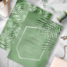 Boda Moss Green ID956 de la hoja de palma exuberan