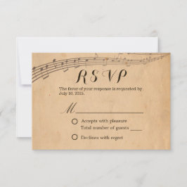 Boda musical Vintage Musical Response RSVP