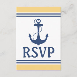 Boda Náutica Amarilla y Azul RSVP