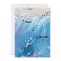 Boda náutico con invitación de oleada