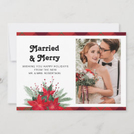 Boda navideño casada y morada Foto floral