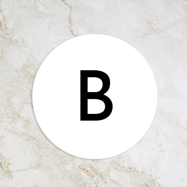 Boda negrita blanco moderno Sello para sobres mono (Subido por el creador)