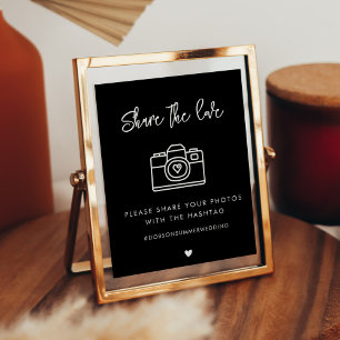 Boda negro contemporáneo Comparte la señal de amor