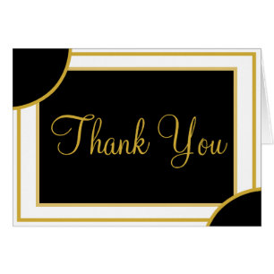Boda negro de oro Gracias Geométrico