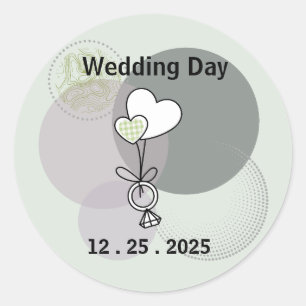 Boda, novia, Groom, Pegatina Personalizado W1