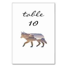 Boda Número de Mesa Lobo Rústico Occidental