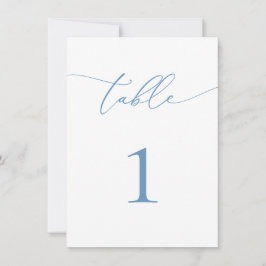 Boda/número de tabla de eventos Dusty Blue & White