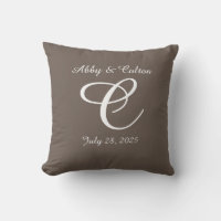 Boda o almohada de aniversario monogramada