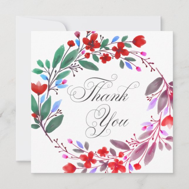 Boda o ducha Tarjetas de agradecimiento (Anverso)