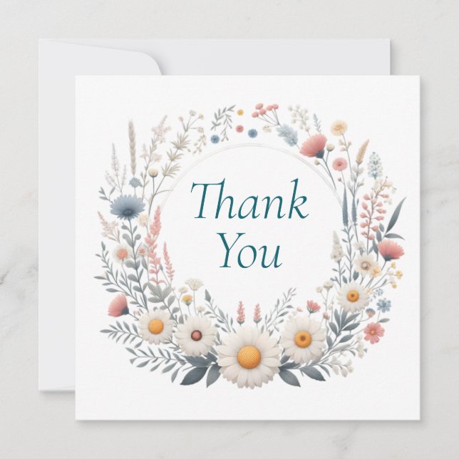 Boda o ducha Tarjetas de agradecimiento (Anverso)