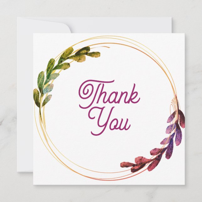 Boda o ducha Tarjetas de agradecimiento (Anverso)