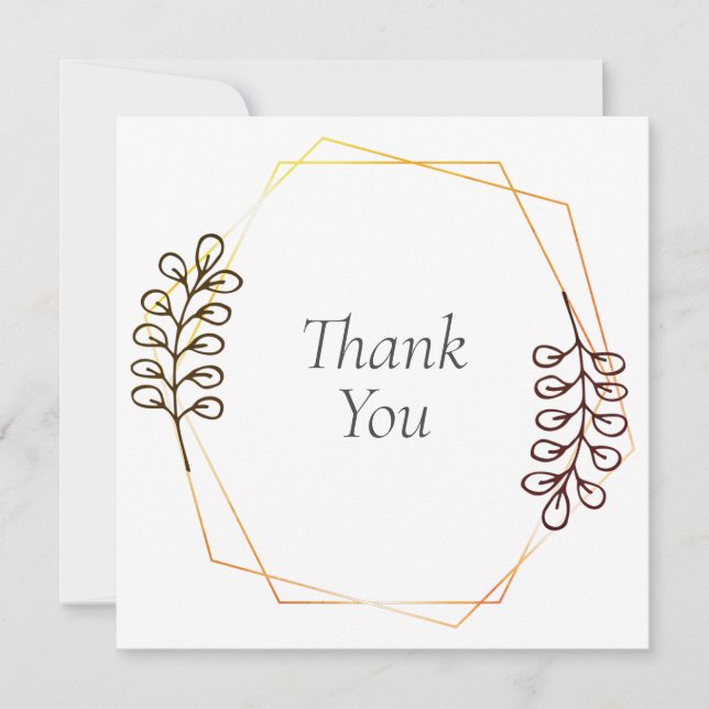 Boda o ducha Tarjetas de agradecimiento (Anverso)