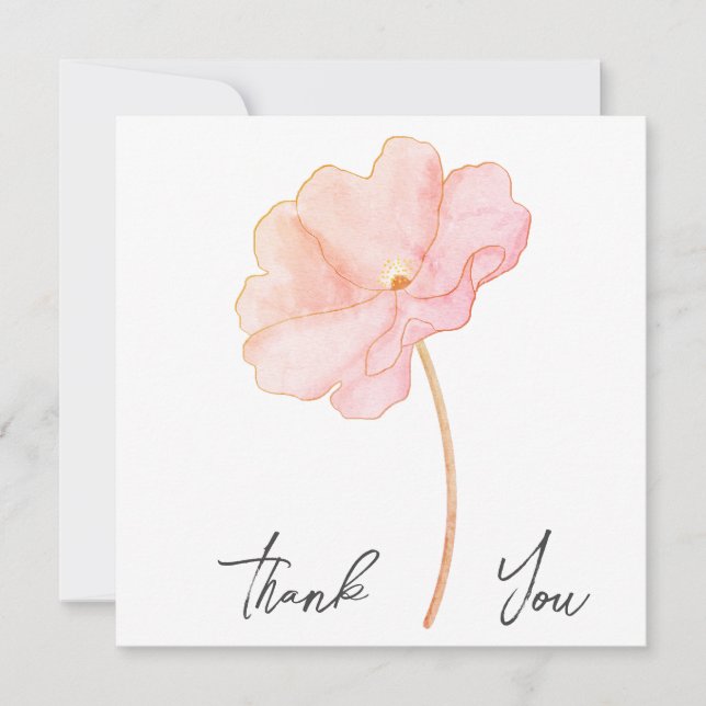 Boda o ducha Tarjetas de agradecimiento (Anverso)