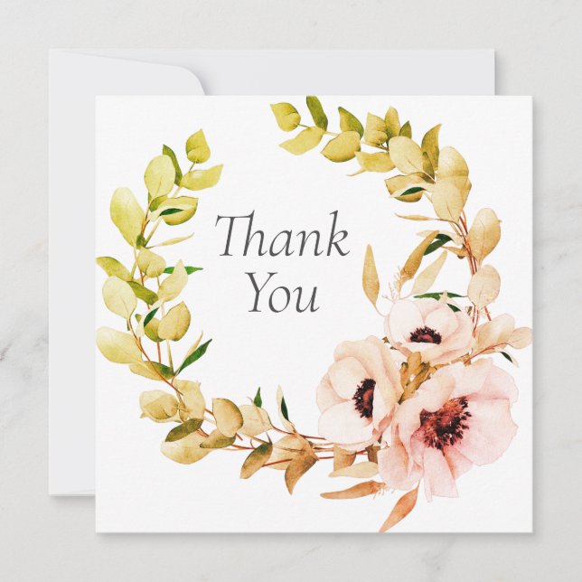 Boda o ducha Tarjetas de agradecimiento (Anverso)