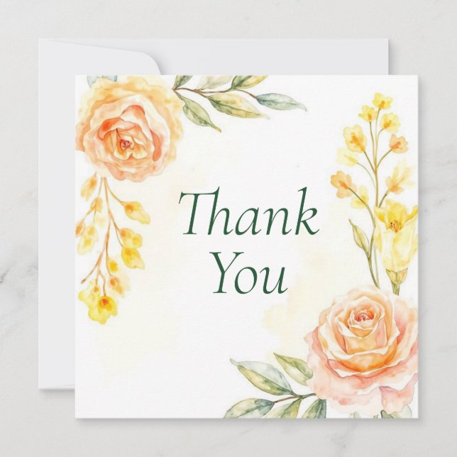 Boda o ducha Tarjetas de agradecimiento (Anverso)