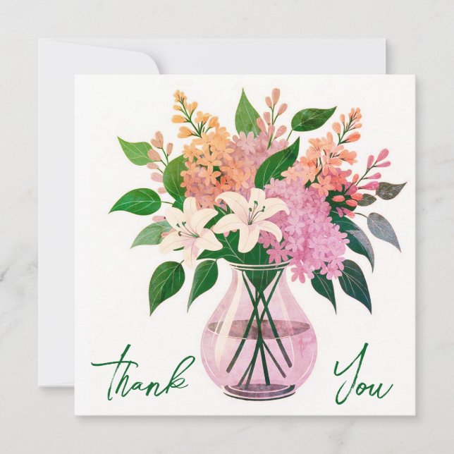 Boda o ducha Tarjetas de agradecimiento (Anverso)