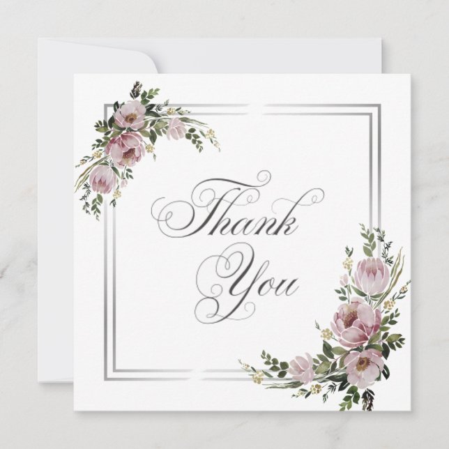 Boda o ducha Tarjetas de agradecimiento (Anverso)